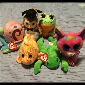 Lot of 6 TY Beanie Boos. Original Owner Excellent